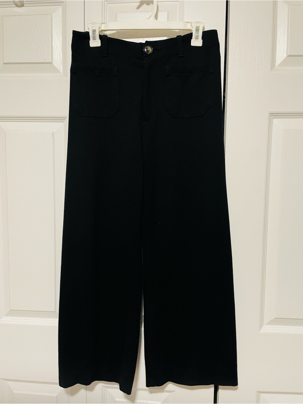 Anthropologie Wide-Leg Black Ponte Pants